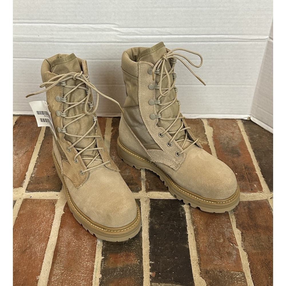 UFCW Military Hot Weather Steel Toe Combat Boots Desert Tan Size 5R Vibram Soles